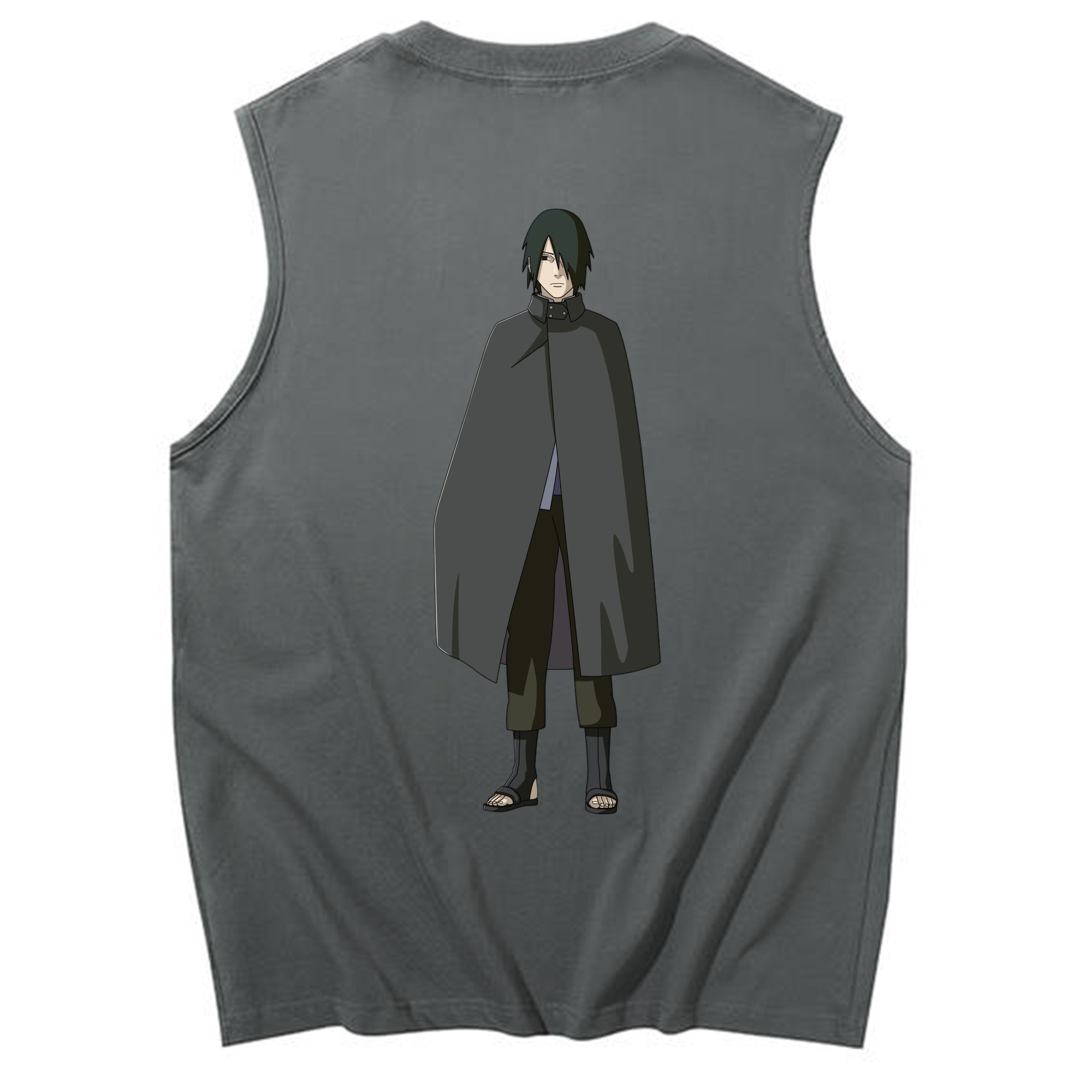（画像用） NARUTO -ナルト- うちは サスケ Uchiha Sasuke コットン100％タンクトップ（背面プリント）